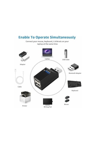 Usb Hub 3 Port Usb 3.0 Ve Usb 2.0 Çoklayıcı Switch 4422