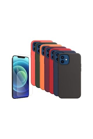 Apple Uyumlu iPhone 12 Mini 5.4 Kilif Içi Kadife Silikon Lansman Tam Kor 513103463