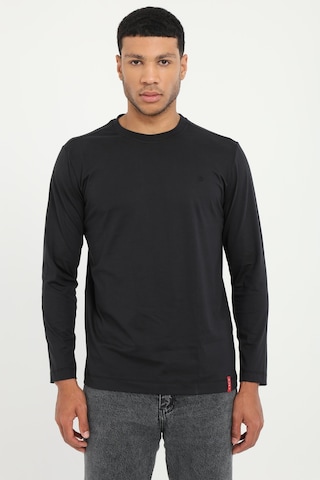 Dufy Erkek Regular Fit Bisiklet Yaka Siyah Sweatshirt-25503