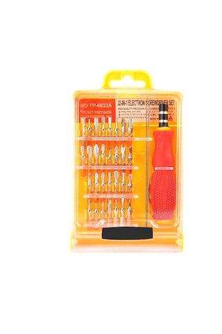 Yayke TP-6032A Elektronikçi Cep Telefonu Bilgisayar Tornavida Seti 32 Parça