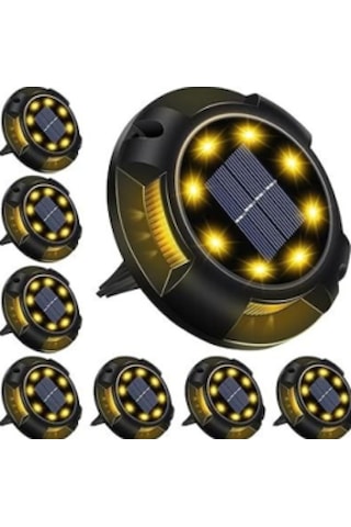 Solar Güneş Panelli Led Bahçe Ledi 8 Li Set 1 ADET