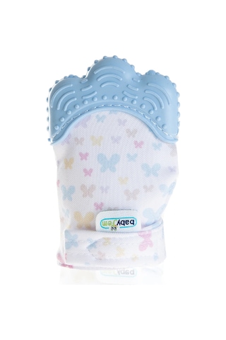 Babyjem Bebek Diş Kaşıyıcı Eldiveni Kelebek Mavi