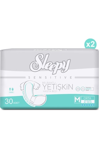 Sleepy Yetişkin Hasta Bezi Medium 2 x 30'Lu 60 Adet