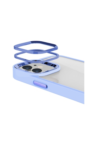 Buff Apple Uyumlu iPhone 11 New Air Bumper Kılıf Lila