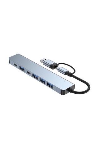 Apera GN-33 Multiport Type C ve USB Girişli 7 in 1 Adaptör Hub Ço