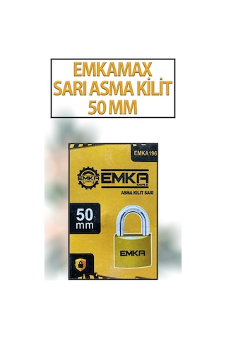 Kısa Sarı Asma Kilit 50 Mm 3 Anahtarlı