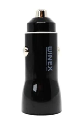 Winex W001 Usba Çift Çıkışlı 3.1A Araç Şarj Aleti Siyah