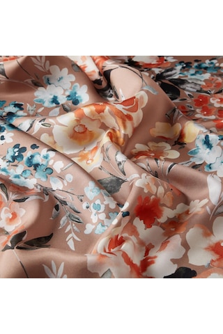 İpekevi Twill İpek Eşarp - Blooming Garden Desenli - Fondöten Fondöten