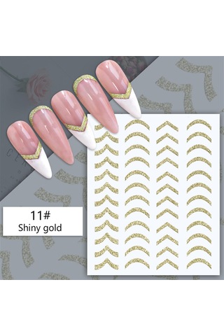 3d Reflektif Efekt Nail Art Sticker Model -2 55881-2