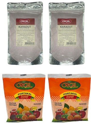 Orçel Portakal + Karadut Aromalı İçecek Tozu Oralet Çay 4 x 300 G