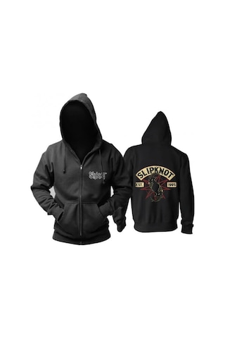 Startmore Slipknot Hoodie Fermuarlı Kapşonlu Mod34 14047 Siyah