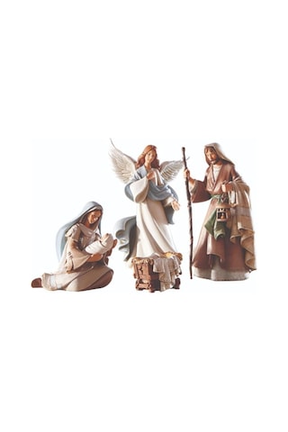 Avalon Gallery Noel İçin Doğum Setleri - Kapalı Bethlehem Geceleri Doğum Sahnesi, 5 Parça, Kutsal Aile