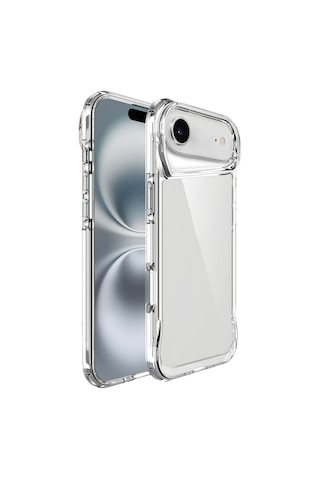 Forzacase Apple Uyumlu iPhone 17 Air İle  Gladia Serisi Kamera Köşe Korumalı Sert Plastik Şeffaf Kılıf Şeffaf