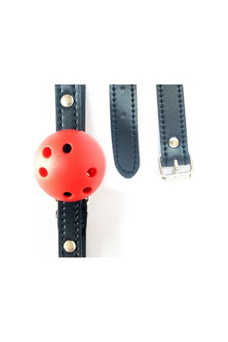 Silikon Ağız Topu Kırmızı - Siyah