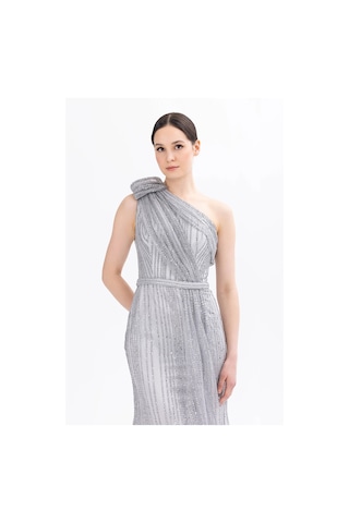 İlmio Bayan Abiye Elbise 3841042 Gri Gri