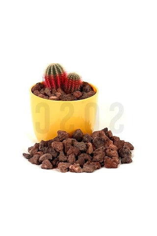 Doğal Volkanik Kırmızı Pomza Taşı 2-3 Cm 5 Litrelik Paket