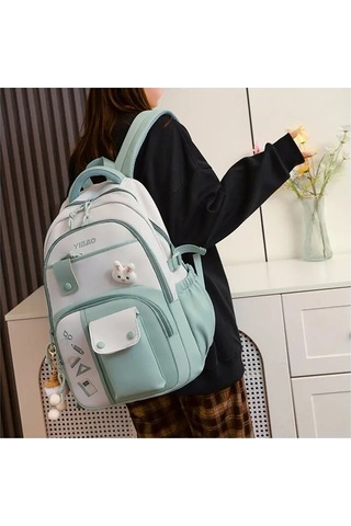 Jıalan Kitap Çantası Büyük Kapasiteli Naylon Rahat Kampüs Sırt