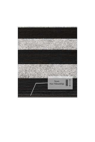 Ps035a Gri Kaymaz Taban Nem Alıcı Toz Alıcı Kapı Önü Paspası Uv Dayanıklı 45x70 Cm