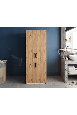 Bohem Çamaşır Ve Kurutma Makinesi Dolabı Banyo Dolabı Çam Çam