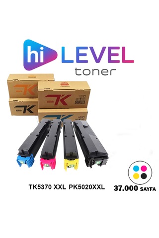 Ht-pk5020h/tk5370x-set, Hilevel Toner Utax Kyocera 37k Sayfa C3567 4renk Cmyk Yüksek Kapasite Muadil Toner