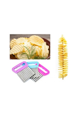 Chips Chopper Şekilli Sebze & Meyve Dilimleyici Çok Renkli