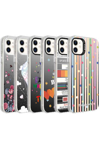 Apple Uyumlu iPhone 11 Uyumlu Desenli Tchs Silver Sert Kılıf-çiçek Çiçek -