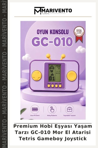 Premium Hobi Eşyası Yaşam Tarzı Gc-010 Mor El Atarisi Tetris Gameboy Joystick