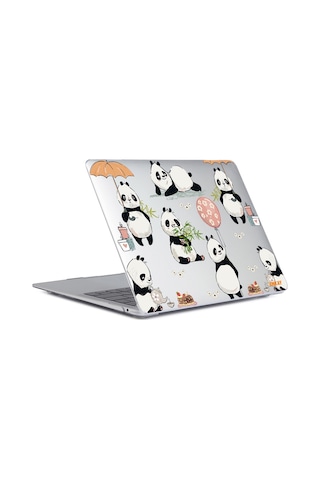 Macbook Pro 16" A2485 Panda Desenli Koruyucu Laptop Kılıfı Panda