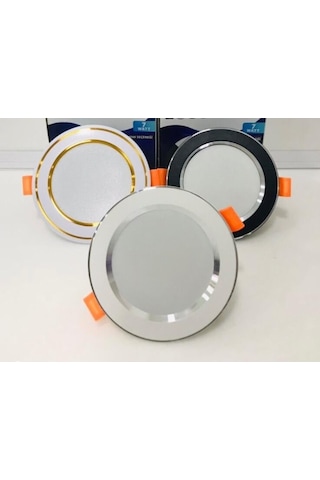 7W 3 Renk Sıva Altı Led Downlight Spot - Siyah Krom Kasa