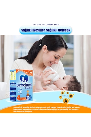 Bebehum 4 Numara Devam Sütü 12 Ay+ 800 gr x 4 Adet