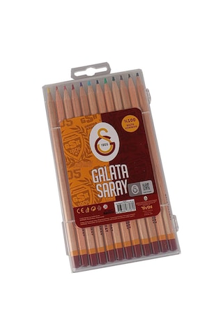 Kuru Boya 12 li Uzun Lisanslı Orjinal 1 Paket 12 Renk Kuruboya Galatasaray Taraftar Kuru Boya