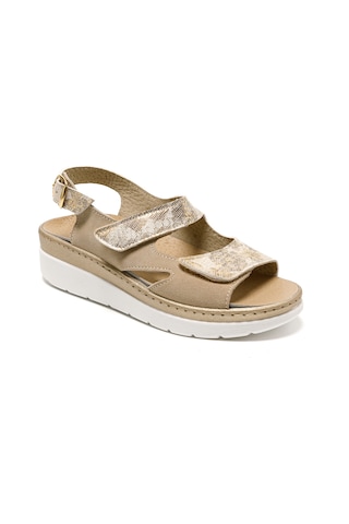 Gold/beige Sandalet Kadın 5686 Green Life Stretch Women's Footwear Gold/beige Altın - Bej