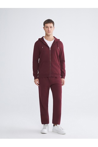 Lcwaıkıkı Classic Bordo Rahat Kalıp Erkek Kalın Jogger Eşofman Altı