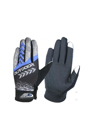 Xbyc Outdoor Mtb Mevsimlik Tam Parmak Bisiklet Eldiveni Large Eldiven Mavi