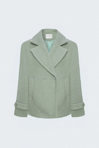 Sateen Dokulu Buklet Kısa Kaban - Mint-138051