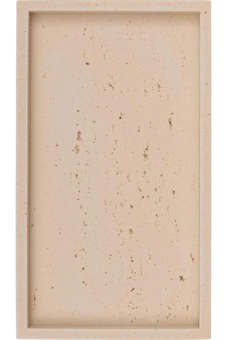 The Mia Travertine Banyo Tepsisi Bej 28x16x3 Cm Çok renkli