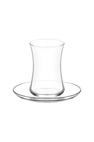 Lav Duru Cam Çay Seti 6 Kişilik 155 ml (6 Çay Bardağı, 6 Çay Tabağı)