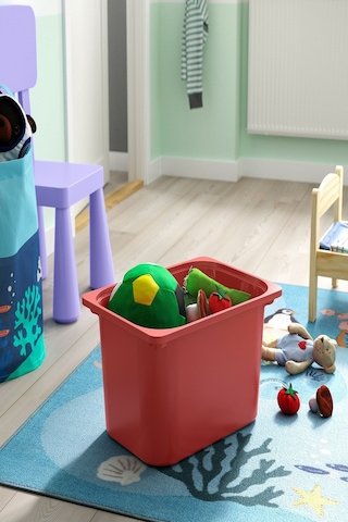 Ikea Kırmızı Pratik Saklama Kutusu 42x30x23 Cm Oyuncak Düzenleyici Çocuk Odası