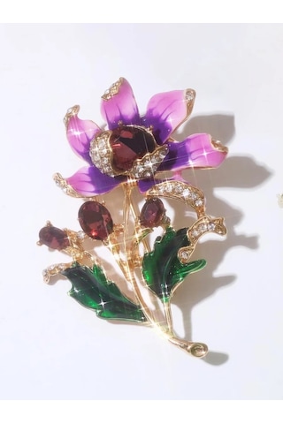 Queen Fair Broş Çiçek Çamura Yakın 168933435 Siyah