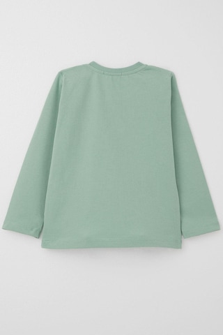 Breeze Erkek Bebek Uzun Kollu Tişört Cep Detaylı Cool Yazı Armalı 9 Ay-3 Yaş, Su Yeşili Su Yeşili