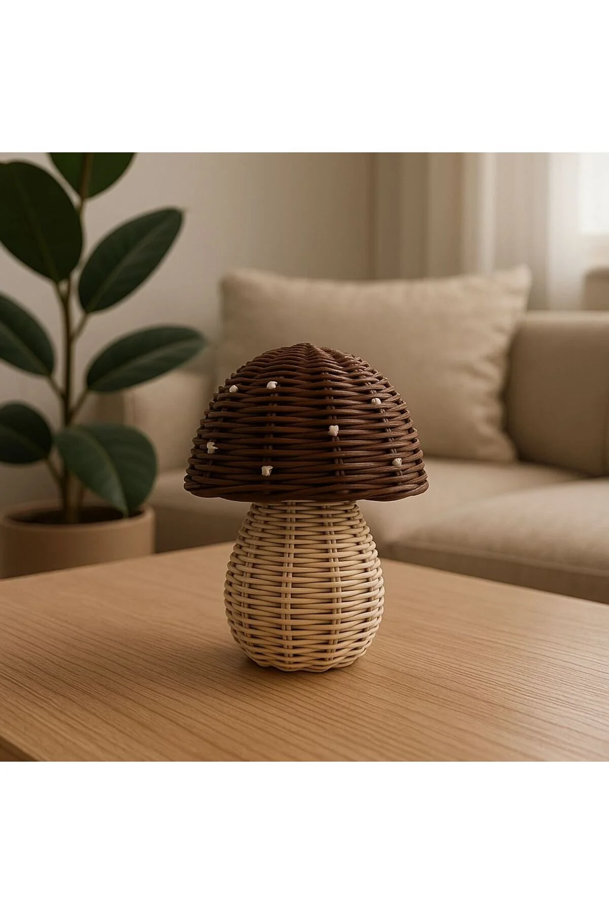 Rattan Bambu Uğurlu Mantar 777 Koyu Kahve 10cm