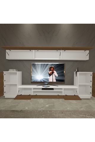 Decoraktiv Trendstyle 9s Slm Tv Ünitesi Tv Sehpası Beyaz - Ceviz