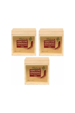 Balen Kırmızı Kore Ginseng Tablet 600 Mg 120 Kapsül 3 Adet