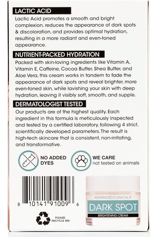 Advanced Clinicals Koyu Leke Karşıtı Aydınlatıcı Yüz Kremi 59 ML