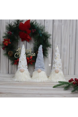 Noel Dekorasyon Gnome, Led'li 25 Cm Yüksek, Noel Baba Noel Baba T