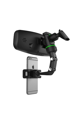 360 Dönebilen Multifonksiyonel Dikiz Aynası Araç Telefon Tutucu-Siyah,Yeşil