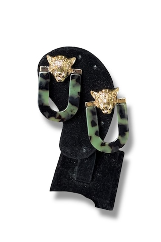 Sallantılı Oval Jaguar Bijuteri Küpe