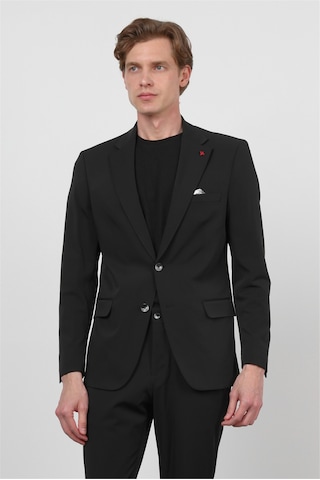 İmza Siyah Kendinden Desenli Mono Yaka 6 Drop Slim Fit Takım Elbise 1001260162