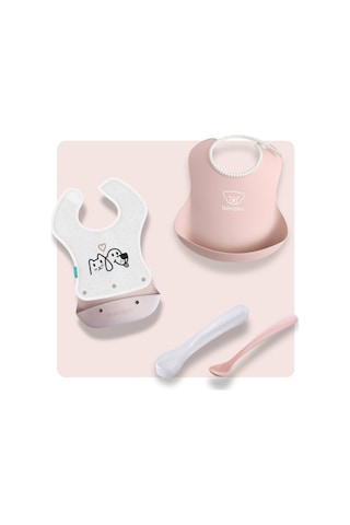 Mamajoo & Babybjörn 3'lü Beslenme Seti - Powder Pink