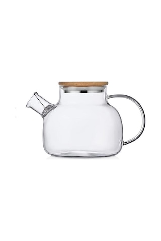 Bambu Kapaklı Cam Demlik 1000ml